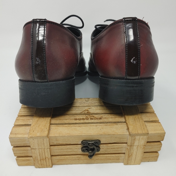 Mens 2 Toned Leather Oxfords - Picture 3 of 4